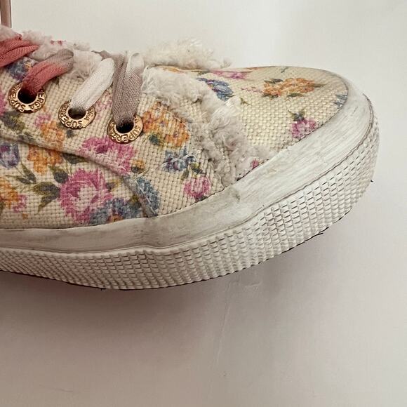 LoveShackFancy x Superga Sneaker In Morning Surf Floral Print Size 39.5 - Picture 9 of 14